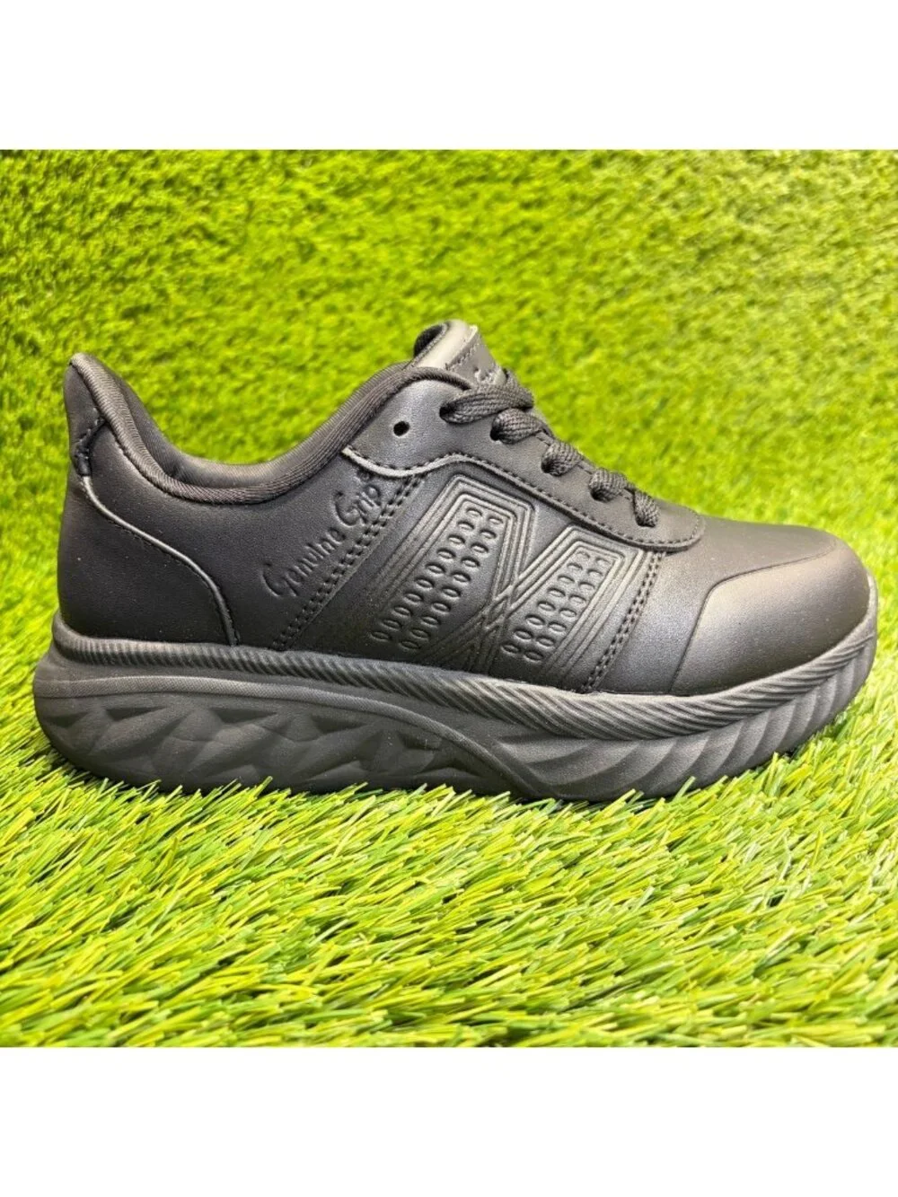Genuine Grip 150 SR Womens Size 7.5 Triple Black Composite Toe Safety Work Shoes